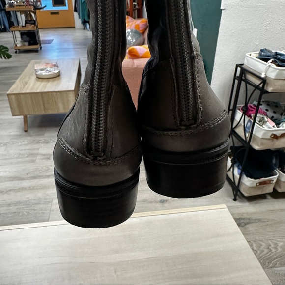 Sam Edelman gray leather penny boots - Picture 9 of 12